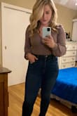 This is a fitted bodysuit and I love how it feels. I don't like this color as much on myself, but this neutral color pairs well with a lot of other items. - McKenna G.