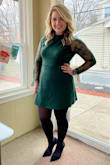 I normally wear a large, but I needed to size up to an XL in this dress. I wore this for my birthday and I received a lot of compliments. - McKenna G.