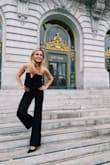 I love this jumpsuit! Received many compliments. Great quality and perfect fit!  I want it in all colors :) - Santa R.