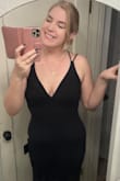 I'm genuinely obsessed with this dress! The material is thick and the dress is so flattering. All you need is a sticky bra, I didn't even need to wear shapewear! I'm a tall girl and this dress was long enough for me so if you're a short girl you might be swimming in it! - Rebekah Z.