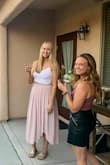 I wore this skirt for my wedding rehearsal dinner and it was perfect. I wanted something comfy but also cute and this skirt did the job. I am tall and the length ended up being perfect with some sandals. Love the color too. - Samantha W.