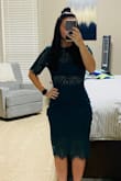 I have been eyeing this dress for 2 years but was hesitant to buy it because I'm so short I was afraid it would make me look frumpy. I'm so glad I finally bit the bullet and decided to just see if it fit, and it is now my favorite dress, I kind of want it in every color! It hugs your curves in all the right places. I definitely recommend it to anyone considering it. - Kayla B.