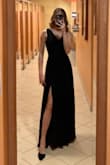 Wore this to a ball and MY GOODNESS I felt like a princess. The material was flowy and smooth. I'm tall but the height worked well with the dress. Beware, this dress will make you feel like you're supposed to run the world. The mirror photo I posted below I got SO many compliments on.
If you wear this dress, you must. be. confident. - Marissa C.