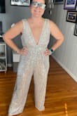 My girlfriend let me wear hers for NYE and I was in love, had to have my own!!! Fits great and is so comfortable and fun. So many compliments. It's the best! I have vowed to wear it at least once a month cuz swooooooon - Crystal H.