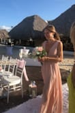 Wore this dress as a bridesmaids dress on two occasions - for my friends beach wedding in Dominican Republic and her wedding reception in the states. Fit well and looked great! Even looked great paired with leather jackets. The quality is great. The dress is lined and is pretty heavy but is comfortable and still looks very flowy. - Galina B.