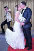 Perfect dress for my Las Vegas Elopement. My now-husband and I decided to elope in Las Vegas on New Year. We only had a week to get everything together so needless to say I needed to find a dress that didn't require alterations in a very short amount of time. Even if I had the time to have gone to a traditional boutique, I still don't think that I would have traded this dress. It was simple, elegant, and extremely flattering on my curves. I ordered a small and extra small based on some reviews and my time crunch. The extra small fit me like a dream.
Completely obsessed! I have gotten so many compliments on this dress and no one can believe it when I say that It was not purchased at a bridal boutique. I paired it with a bridal belt also purchased from Lulus and I couldn't have imagined a more perfect dress. - Brittany M.