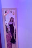 I LOVE THIS DRESS. I'm wearing it for prom! I ordered the XXS and it fits like a glove. I love that it has adjustable straps and it's long and beautiful! I'm on the smaller side for my age group so I was excited to see they had this dress in my size. I wish it had glitter! - Lola F.
