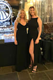 I order three different dresses for New Years Eve and this was the last one I modeled for my husband and two friends and they all immediately agreed this was the one. It fit amazing and looked fantastic. For reference, I am 5'7" and about 140lbs. It is long enough to wear high heels. I ordered a Small. I normally wear between a 4 -6 in US dress size. This dress is thick and lined so it hides any flaws or bumps, and it stretches a bit so it offers a bit of "control" effect. I love this dress and it is my new go-to black-tie gown. - Kristin S.