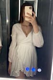 Love the dress! I wore it multiple times already. If you purchase it, I recommend air drying it because it did get a bit smaller after I put it in the dryer. In the picture it's not ironed however when it is, it's perfect! - Yana B.