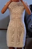 I have a very hard time finding clothes that are form fitting, because I'm very petite.  This dress fit me perfectly!  My measurements are 24" waist x 29.5" hips x 29" bust - Lexa H.