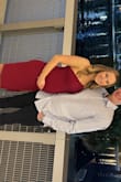 Love this dress! I'm 5 months pregnant and the small still fit perfectly! My only complaint is that the side without the strap tends to fall down sometimes so you kinda have to stay on top of that but it's nothing that some fashion tape can't fix! - Marlo C.