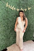 Wore this for my bridal shower and received so many compliments! I am always in between a medium and large but went with the L as satin tends to not give in so much and I usually need a little more room with my thighs. But it looked and fit perfectly!! - Karla G.