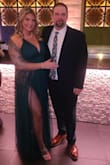 I bought this to wear to a wedding and accessorized it with pearls and nude heels. I loved the dress all night it was extremely comfortable and I received multiple compliments. I love how the slit is shown minimally. I have very long legs and a broader back, typically I wear a size 10/12. My biggest problem is never being able to find something long enough for me with how tall I am. This dress was more than long enough. I wore a 4-inch heel and it fell exactly to the ground, with a little bit of extra length in the back. My only problem was walking upstairs with all of the fabric in the front it was a little difficult to hold up. I would absolutely recommend this beautiful dress! - Ali D.