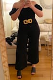 I'm carrying about 15lbs of extra "winter weight" right now so ordered a size larger than I typically wear. (I usually am a true medium in Lulus.) But this is so cute! I'd say it's pretty true to size but very flattering. The fabric is stretchy but thick enough so you don't have to worry about it showing every bump. I wish the off-the-shoulder sleeves had the option of wearing as a cap sleeve but they only work off the shoulder. Still a super cute look. - Jessica B.