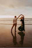 I purchased this dress for my engagement photos and it was stunning! Great material, great color, very comfortable! I sized up based on reviews and wish I would have gone with a M instead of a L but it still worked perfectly! Very happy! - Sarah C.