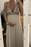 Got this dress but never had a chance to wear it, until an upcoming vacation pregnancy photo shoot. The picture I am adding shows how beautiful it is with my little baby bump! Cant wait to wear it on vacation! - Brittany B.