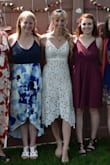 I wore this for my outdoor bridal shower in August 2021. It looked so pretty in photos and was perfect for the occasion. It was a little tight on my chest with a strapless bra, but since I don't have a big chest I'd rather have it tight than loose. The cream layer underneath is a bit short, but the dress as a whole is very appropriate for a date night, shower or vacation. - Hillary G.