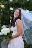 This dress is beautiful, well made, and fits amazing! It was perfect for my intimate church wedding but would also be great for a shower or other wedding event. I was worried it wasn't formal enough but I totally felt like a bride when I wore it! I love that it's form fitting up top but loose on the bottom. I ended up removing the layers of tulle under it because it was a bit too poofy for my taste. Highly recommend! - Dara C.