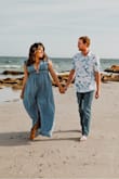 I wore for my engagement photos. I had just had my second baby so I wanted something flowy. It is cut super low so there was a lot of cleavage so if you're bigger chested you're going to want something to hold them up! - Samantha H.