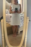The dress is very pretty, the fabric is quite thin, so, an undergarment might need to be worn. I am normally size S, but in Lulus sizes I am M.
Very pretty though. - Isabel L.