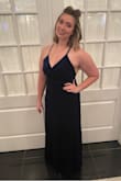 I wore this dress to my friend's formal wedding and got tons of compliments on it. It was super comfortable and flattering. The material was surprisingly forgiving. I gained a bunch of weight in school and wasn't feeling the most confident about my body, but I felt really good in this dress. I ordered a medium and large and went with the medium, runs on the larger side. - Erika L.