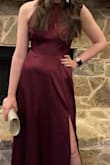 I absolutely loved this dress. I got this for an award ceremony. It was perfect! Fit amazing and felt very secure. The color was perfect and true. The only thing is the lengths are a little long (which is the design), so you most likely have to wear heels. It came a little wrinkle but nothing a quick steam can't fix. Cant wait to wear it again! - Abigail B.