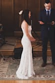 Loveeee this dress! It arrived the day after I ordered it and fit like a glove. Good quality for the price, only had to get a little bit of length taken off the front. It was perfect for my low-key wedding- I felt beautiful and was so comfortable. :) - Kate B.