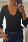 I might exchange for a medium because these run a little small. Cute basic bodysuit. - Jena S.