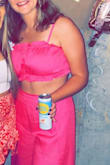 I wore for my 21st Birthday Celebration! 
Purchased L and I'm normally size 8. Glad I bought L. - Teressa G.