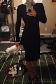 Fits so well on my body! The fabric is thick, so it looks good without a bra, and the black color is not shiny, so it looks classy. The only detail would be that it slips a little bit from the shoulders, but I was expecting that. I can't wait to wear it! - Maria C.
