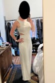 This jumpsuit is super cute and flattering. Surprisingly you can wear a strapless bra with it and it doesn't show (could probably safety pin it to ensure it doesn't move while wearing). I'm very excited to wear it to my wedding after-party next month! The fabric is nice and not see through - Nicole M.