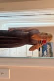 Makes the perfect bridesmaid dress. Super soft velvety material. it is more like purple than it looks in these pictures. it was so comfortable it's like a stretchy material. I would highly recommend this dress!! - Erica H.