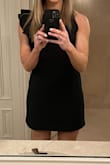 Super flattering. I have an athletic body type and I wore it in white for my bridal shower. I loved it so much I got it in black too! Definitely a fun and flattering dress! - Michelle E.