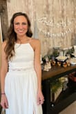 I'm so glad I purchased this dress last minute for my bridal shower. I love that you can adjust the top with the strings in the back. It does run large, and I would have returned the S for an XS if I hadn't run out of time. The bottom skirt is long, as a lot of Lulus dresses are, but that's to be expected. The skirt does wrinkle, but our steamer helped a bit with that too - Danielle K.