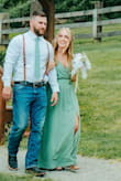 Definitely size down. Lots of stretch in the waist/belly. Lots of room in the chest. I'm typically a medium and i sized down to a small. Probably could've almost got away with an extra small. Also, I had to get it hemmed. But very pretty! Perfect bridesmaid dress. - Paige T.