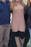 This is my go to outfit with a pair of knee high tan or black boots.  I wear this all the time and my husband loves it.  It fits great and is super comfortable.  It is semi-loose around the waist but also flattering and doesn't make me look bigger.  This is also appropriate at work with a pair of leggings underneath.  I have received a lot of compliments on this dress.   I wish they made it in more colors.  Highly recommend! - Amanda K.