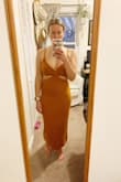 I like the dress, but I don't have enough of a shape to make this look good. I have a rectangular/athletic body shape and I can see my hip dips and it just made me look like a straight line. Meh. - Alyssa S.