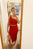 I put this on and was feeling myself. I sized up because I didnt want any squeezing and I'm glad I did. Very stretchy and comfy - Alyssa S.
