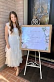 We ordered this dress a few weeks before my daughters bridal shower hoping we wouldn't have to alter it. To our surprise it fit perfectly! She received a lot of complements and questions where it was from. Would highly recommend! - Mary T.