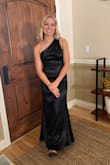 My daughter normally wears a S (size 4) in Lulus dresses but the S was too big. Ended up ordering an XS. Needed to be hemmed about 5 inches (5'1 in height). She wore it to high school prom and felt comfortably covered (even in the mosh pit =). - Jolene C.