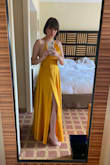 I loved this dress. Fit perfectly and had a nice weight to it so it didn't feel like it would fly open in a windy, outdoor wedding. Lots of compliments! - Jennifer F.