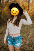 This top is super cute and comfy, but it is quite cropped. Needs to be paired with shorts or loose-fitting pants, I've found it's kinda hard to match it with anything I own. Nonetheless, still a really cute top that's super flattering. - Nicole S.