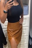 Comfortable, love the color, love the length and the side slit - Divina M.