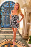 So cute, love the pattern and style. Plus like that, you can tie the top part of the romper and make it tighter. Stayed up all night, never had to worry about a nip slip, ha. Also loose in shorts part, so easy to go to the bathroom without unzipping every time. For sure a fabulous romper! - Bridget T.