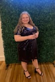 I had never heard of this company and saw it advertised on Tik Tok. I decided to give it a try and ordered this in a 1x and an xl in the gold to see which one I liked better. I ended up keeping the navy blue and wore it to a wedding this weekend. I got so many compliments and was truly the perfect party dress! - Elaina S.