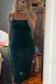 This dress feels so well made. Not your typical bodycon dress. Beautiful gold zipper up the back. Love the fit. - Jenai G.