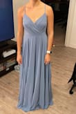 Planning to get it hemmed just a little bit, but otherwise very comfy and I can't wait to wear it at the wedding. - Alexa V.