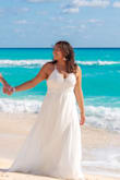 This dress is soooo beautiful and it fits perfectly! Except for the length, it's definitely meant for tall people lol but everything about it it's just gorgeous! High-quality fabric! I absolutely love this dress ... used it for rehearsal dinner and beach photoshoot, it was just PERFECT! - Juana M.