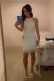 This was my first purchase from LuLus and I could not be happier! The dress fits amazing and is so beautiful on! It is a tad bit loose in the bust area, but I will only need to get it taken in a slight bit so my bra doesn't peek through the sides! The crochet pattern is stunning and is perfect for my rehearsal dinner this fall! - Nicole R.