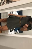 I love this dress! It's a little longer in the back which I really appreciate since I have a big butt. It hangs straight down so I wear it with a skinny belt, which I always do with these types of dresses. - Maria P.